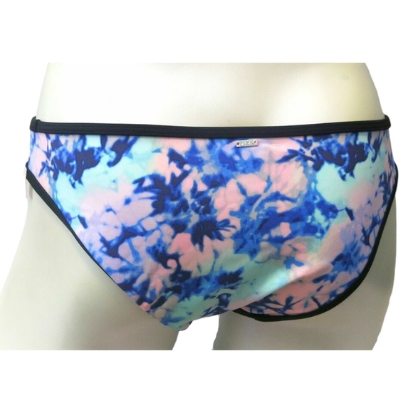 Victoria's Secret PINK  Blue Marble Cloud Mesh Sides Swim Bottom M - Picture 2 of 2